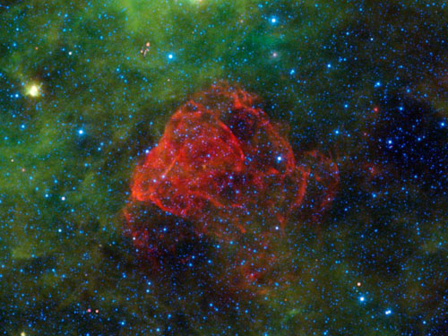 About 3,700 years ago people on Earth would have seen a brand-new bright star in the sky. As it slowly dimmed out of sight, it was eventually forgotten, until modern astronomers found its remains -- called Puppis A.