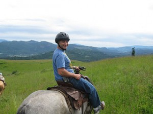Mark Leiter, a senior program manager, enjoys snowboarding, mountain biking and horseback riding with his family.