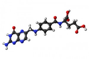 The folic acid molecule. Image credit: University of Texas at Austin 