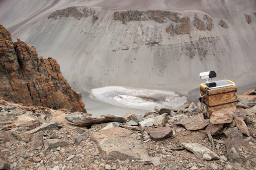 Documenting the saltiest pond on Earth. A camera installed above Don Juan Pond in Antarctica’s McMurdo Dry Valleys took 16,000 images in two months, documenting geological processes in real time. The processes that keep Don Juan Pond liquid in Antarctica could be at work on Mars as well. Image credit: Geological Sciences/Brown University 