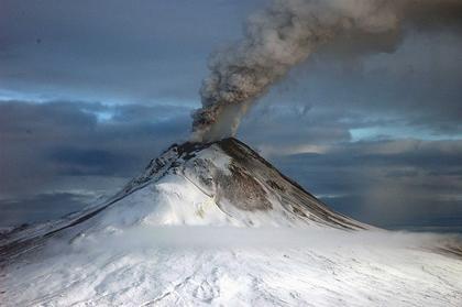 A new study led by the University of Colorado Boulder indicates emissions from moderate volcanoes around the world like the Augustine Volcano in Alaska, shown here, can mask some of the effects of global warming. Image courtesy U.S. Geological Survey 