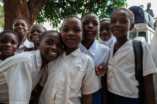 Kids in Milola are excited about their new school. Photo by Gabrielle Kleber