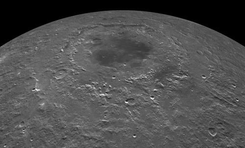 Melting on a massive scale. An impact event that formed the Orientale basin created a sea of molten rock 220 miles across and six miles deep. More recent lunar melts may help explain some puzzling questions and lead to some reinterpretations of lunar data including Apollo “moon rocks.” Image credit: NASA 