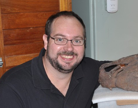 Casey Holliday, assistant professor of anatomy in the MU School of Medicine. Holliday has completed a new study that will help biologists understand how today's animals, as well as dinosaurs and crocodiles that lived millions of years ago, interact with the environment around them. Image credit: University of Missouri