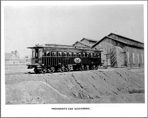 The president's private car at Alexandria, Va. (Image credit: Library of Congress)