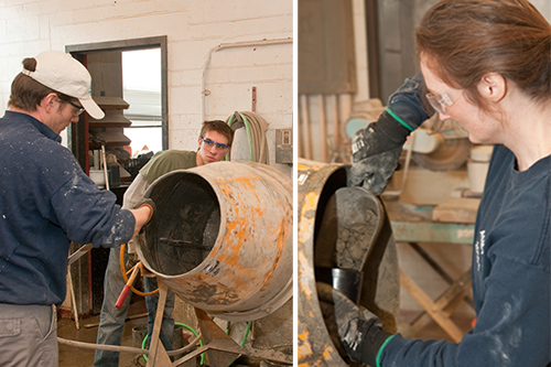 UD professors are working to design a method to use microbes to identify ASR-damaged concrete before visible cracks appear. Photos by Doug Baker