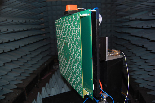 Image shows an Agile Aperture Antenna being tested in a Georgia Tech compact range. Image credit: Georgia Tech Research Institute (GTRI)