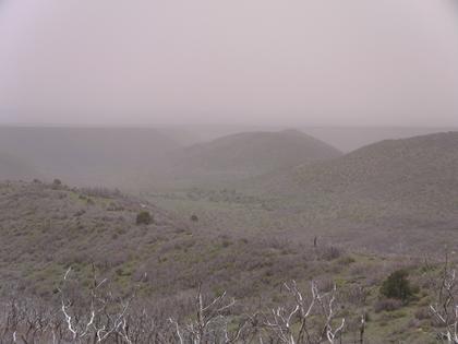 A dust storm blows into Mesa Verde National Park. Photo courtesy of Jason Neff 