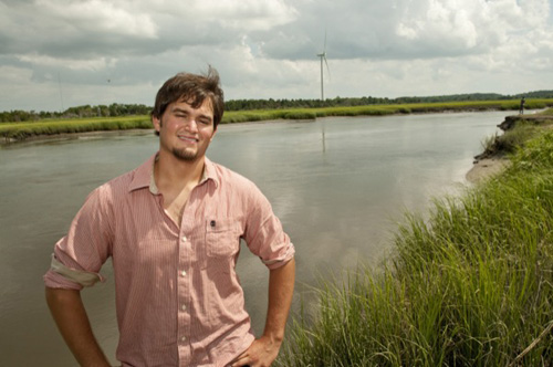 Brandon Boyd, an oceanography doctoral student in the College of Earth, Ocean, and Environment, received a prestigious SMART Scholarship from the Department of Defense. Photo by Doug Baker