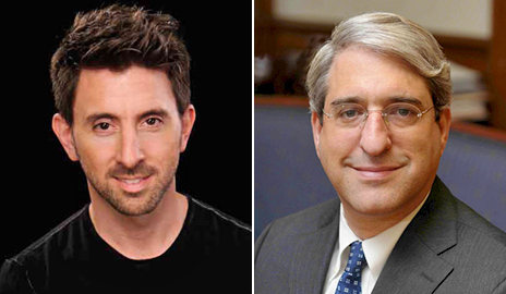 Drawing on the work of Yale psychologist and President Peter Salovey (right), Marc Brackett (left) — who succeeded Salovey as director of the Yale Center for Emotional Intelligence — developed a school-based program called RULER to teach emotional intelligence. Image credit: Yale University