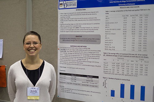 Recent doctoral recipient Michelle Windle is beginning her professional career with Vita Plus, a premier agricultural feed company. Image credit: University of Delaware