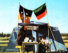 Front book cover: The Aboriginal Tent Embassy: Sovereignty, Black Power, Land Rights and the State. Image credit: University of Exeter