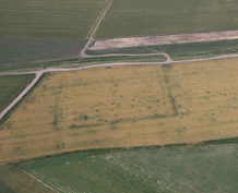 A modern aerial photograph of a Trajan rampart fort. Image credit: University of Exeter