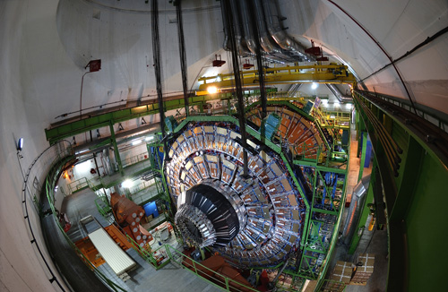 Compact Muon Solenoid experiment. The CERN laboratory's Compact Muon Solenoid (CMS) experiment. Image courtesy of CERN