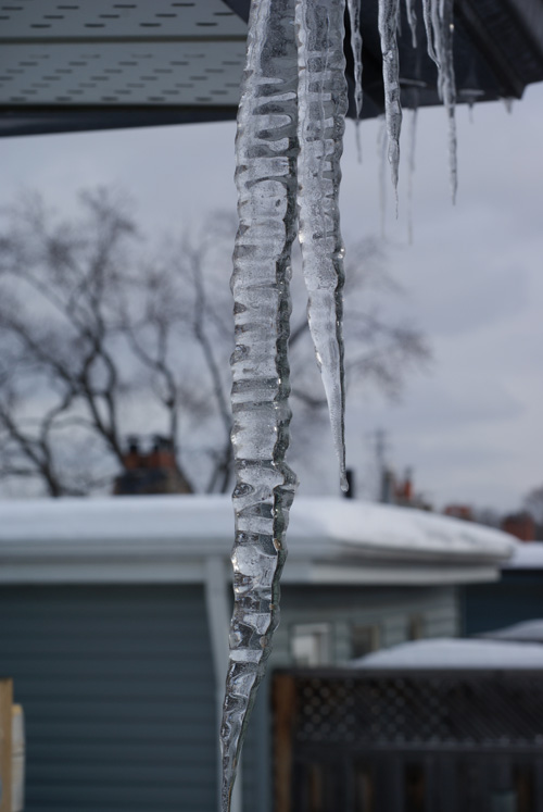 A natural ripply icicle, collected to measure water composition. Image credit: Stephen Morris