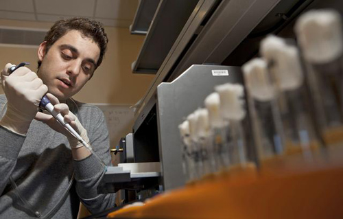 Lead author Yiannis Savva. An unintended discovery of ADAR on a site of chromosome four in fruit flies, said his thesis adviser, would be “either an artifact or ... the centerpiece of your thesis." Image credit: Brown University