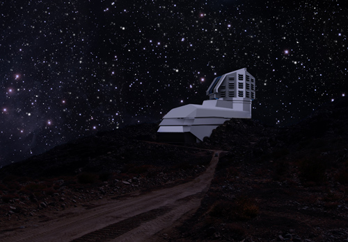 Located in the foothills of the Andes Mountains in Chile, the Large Synoptic Survey Telescope will photograph the entire Southern Hemisphere of the sky every three days for ten years beginning in 2022. (Image courtesy of Suzanne Jacoby/LSST Project Office)