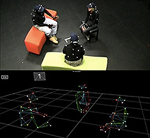 Researchers used motion sensor technology to track interactions. Image credit: University of Exeter