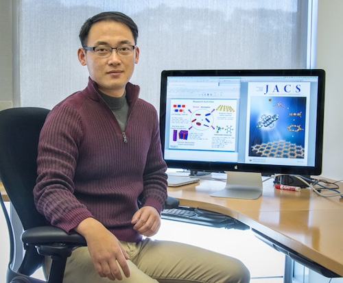 Yi Liu at the Molecular Foundry. (Photo by Roy Kaltschmidt)