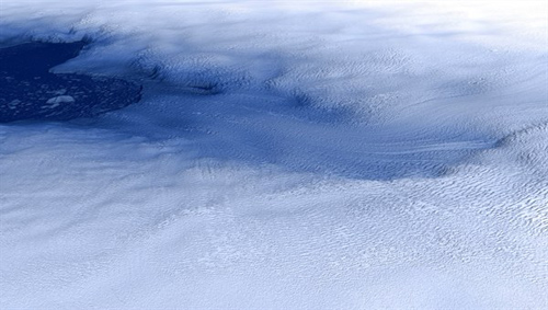 3D-Ansicht der Gletscherfront aus TanDEM-X Daten. Image credit: Deutsches Zentrum für Luft- und Raumfahrt (DLR)