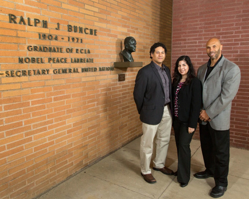 (L to R) Zachary Price, Ana-Christina Ramon and Darnell Hunt, authors of the UCLA study "2014 Hollywood Diversity Report: Making Sense of the Disconnect." Image credit: University of California