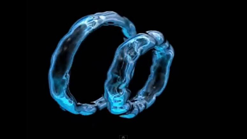 An example of a vortex ring, also called a toroidal bubble, which dolphins create under water. The concept of vortex rings lies at the heart of new University of Washington physics research. Image credit: University of Washington