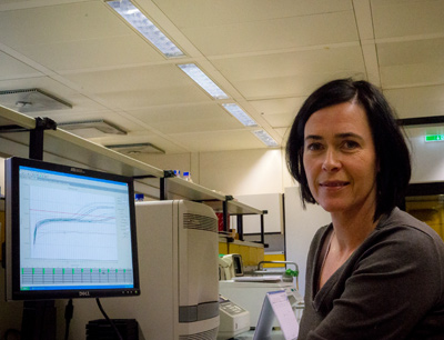 Dr. Margit Egg im Labor am Institut für Zoologie. Image credit: Universität Innsbruck