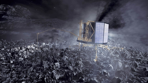 Philae: Landung auf einem Kometen. Image credit: DLR