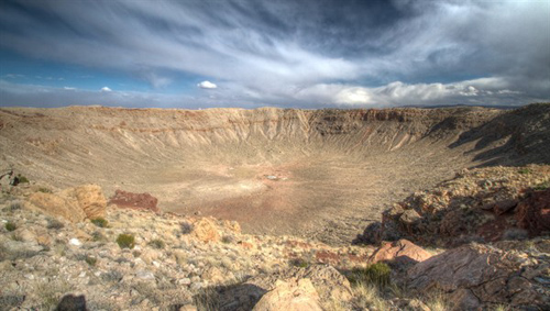 Einschlagskrater eines metallreichen Asteroiden: Barringer-Krater in den USA. Image credit: DLR