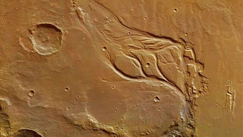 Die Osuga-Täler auf dem Mars. Image credit: DLR