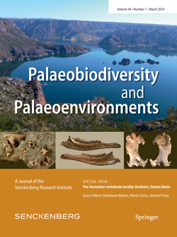 Cover der aktuellen Ausgabe Paleobiodiversity and Paleoenvironments. Image credit: © Springer