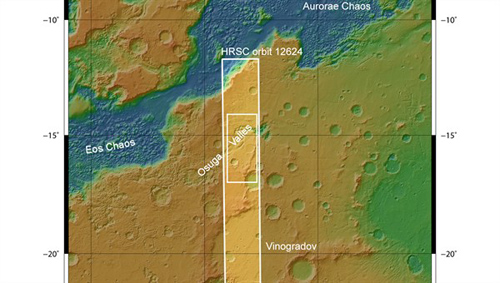 Übersichtskarte über Osuga Valles. Image credit: DLR