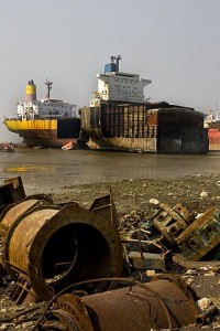 Ship breaking in Chittagong, Bangladesh. Image credit: Naquib Hossain (Source: Wikipedia)