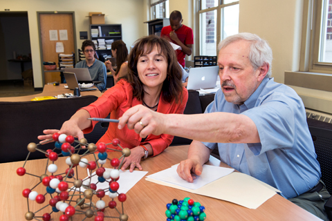 Chemistry professors Laura Gagliardi and Don Truhlar rank among the world's leading computational chemists. Image credit: University of Minnesota