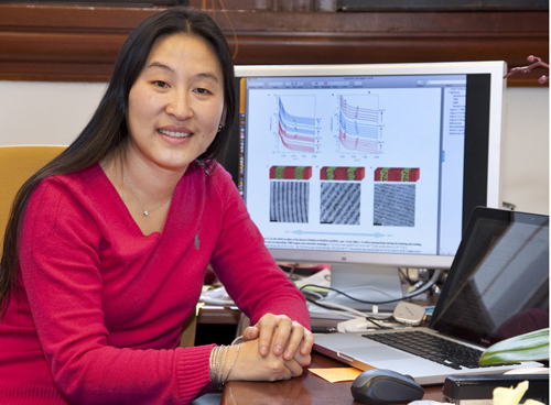 Ting Xu holds joint appointments with Berkeley Lab’s Materials Sciences Division and UC Berkeley’s Departments of Materials Sciences and Engineering, and Chemistry. (Photo by Roy Kaltschmidt) 