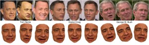 UW researchers have reconstructed 3-D models of celebrities such as Tom Hanks from large Internet photo collections. The models can be controlled by photos or videos of another person.Image credit: University of Washington. (Click image to enlarge)